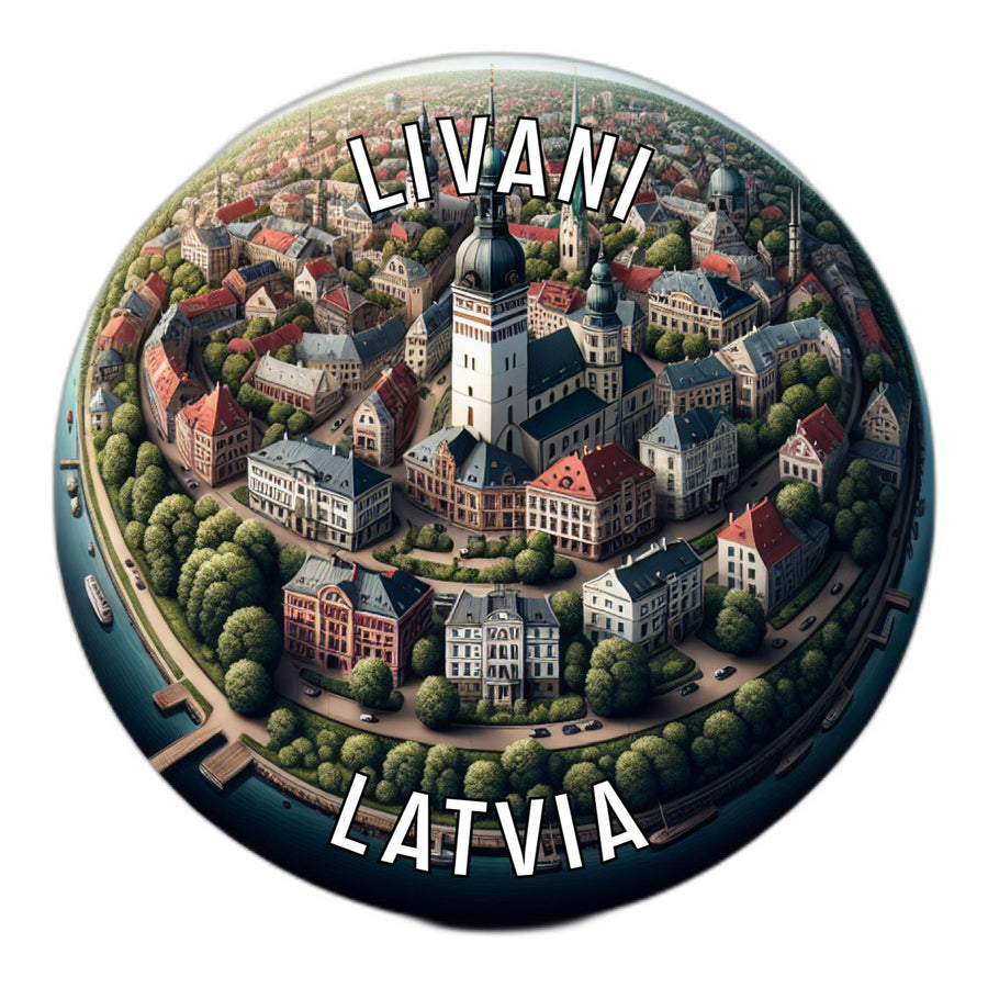 Livani Latvia Souvenir Die Cut Flat Magnet Image 1