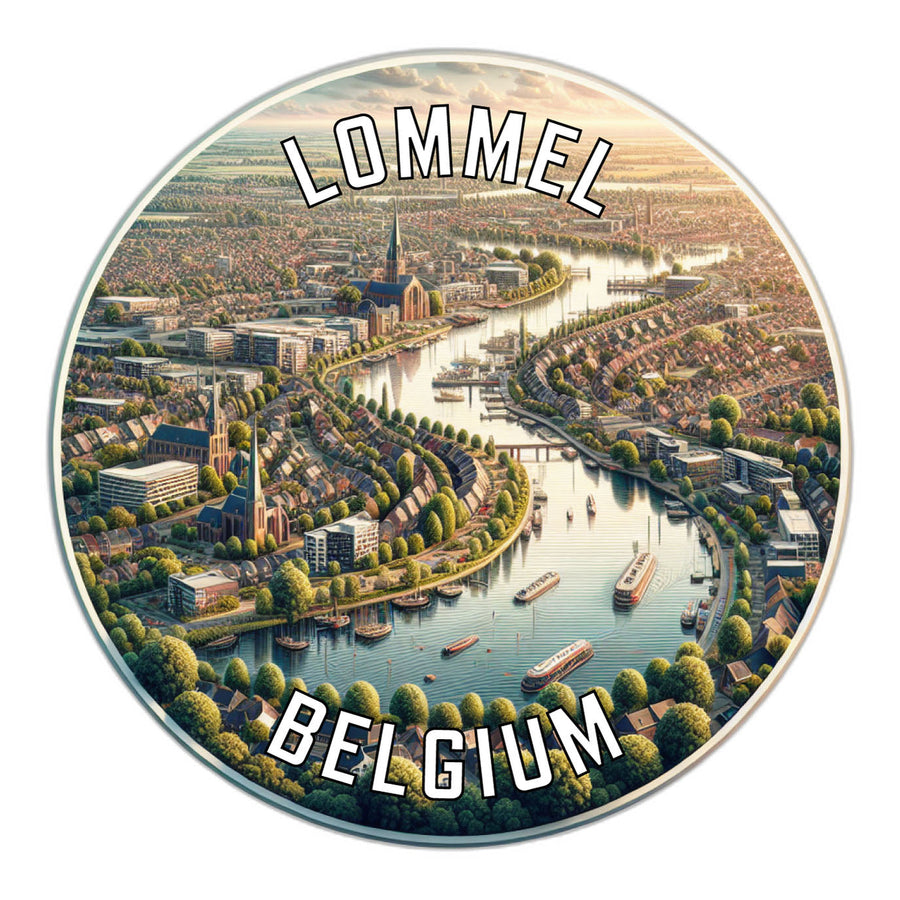 Lommel Belgium Souvenir Die Cut Flat Magnet Image 1