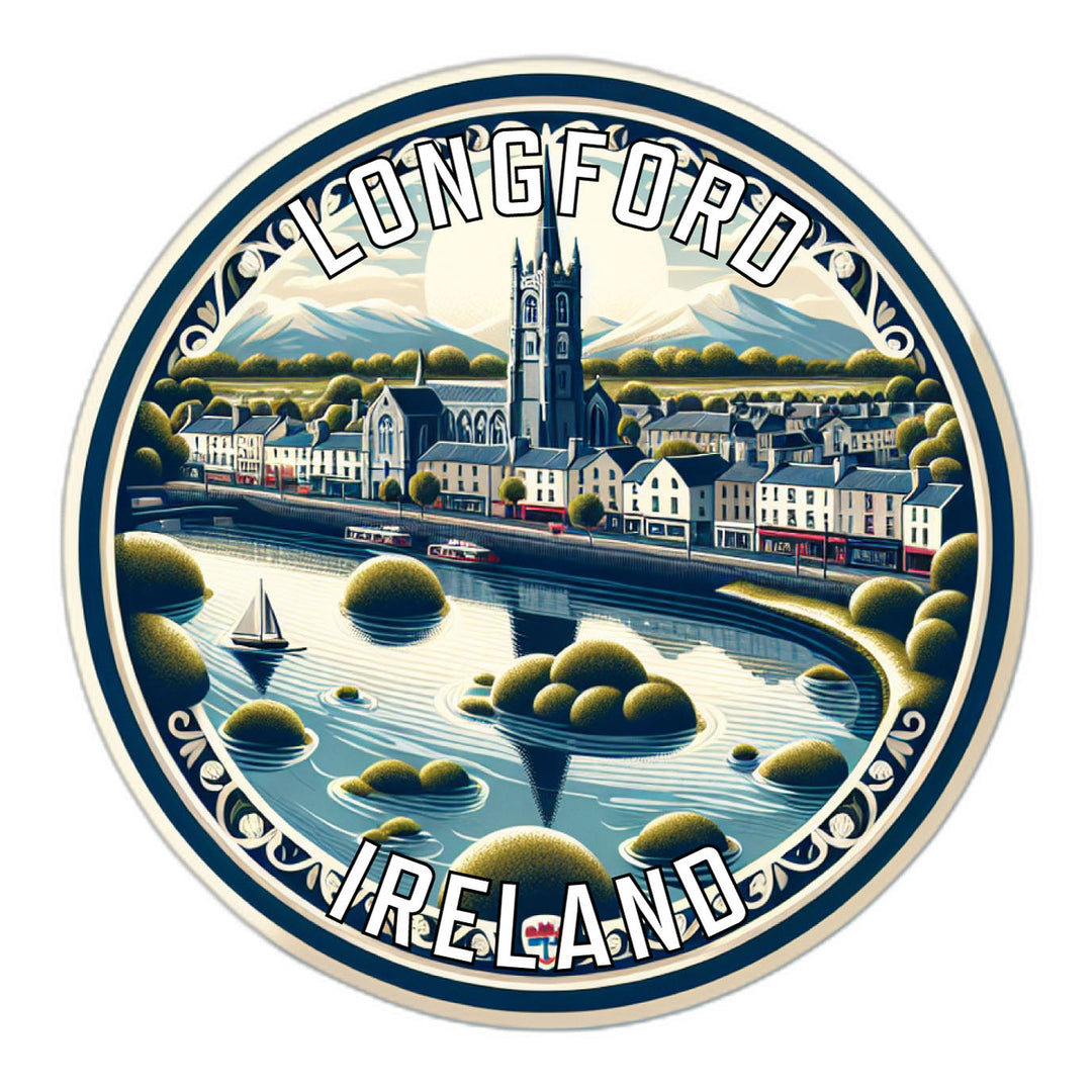 Longford Ireland Souvenir Die Cut Flat Magnet Image 1