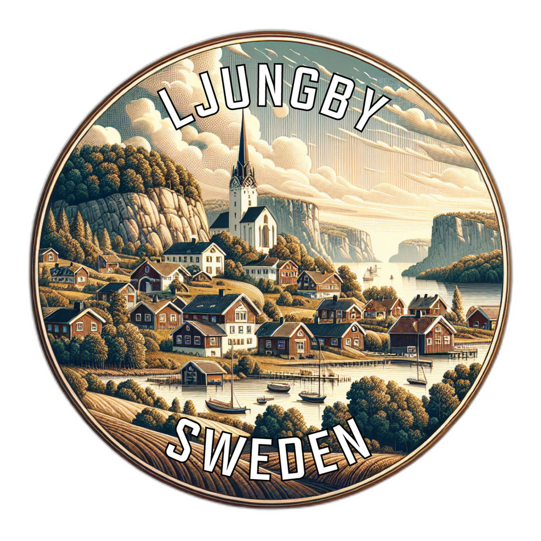 Ljungby Sweden Souvenir Die Cut Flat Magnet Image 1