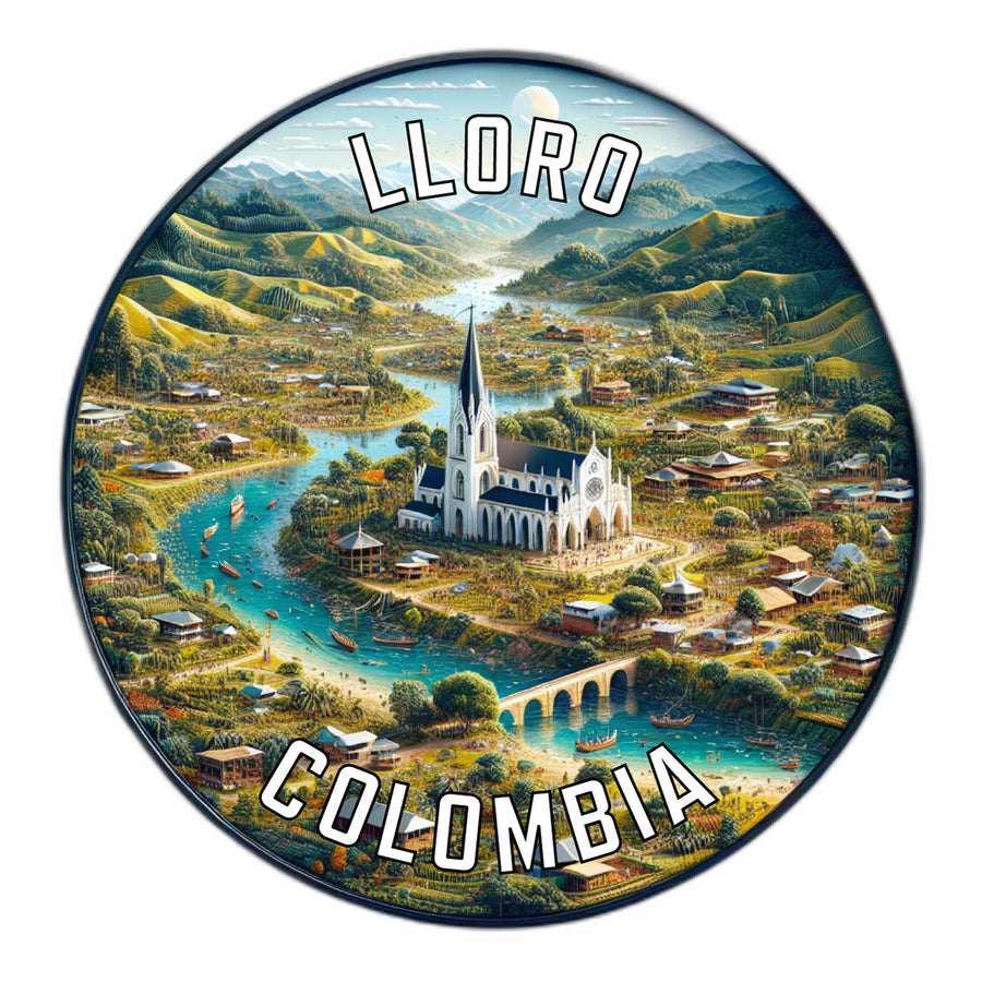 Lloro Colombia Souvenir Die Cut Flat Magnet Image 1