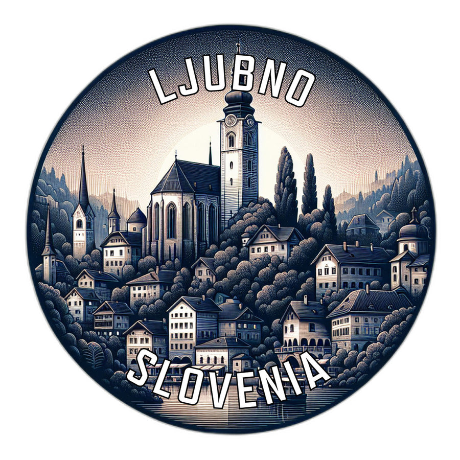 Ljubno Slovenia Souvenir Die Cut Flat Magnet Image 1