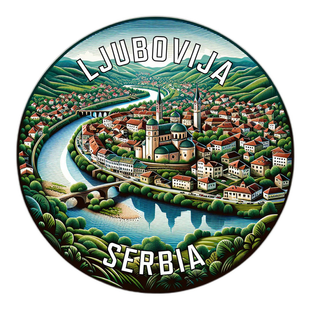 Ljubovija Serbia Souvenir Die Cut Flat Magnet Image 1