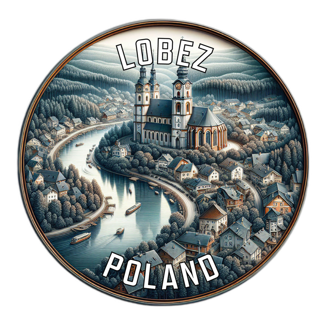 Lobez Poland Souvenir Die Cut Flat Magnet Image 1