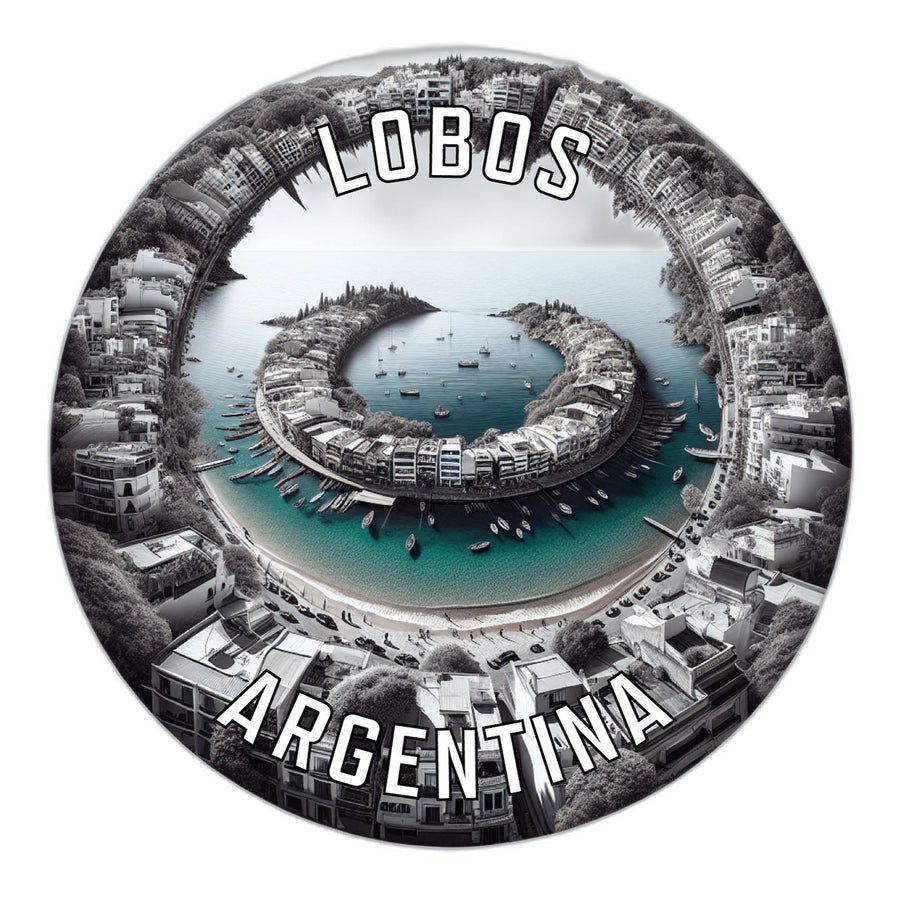 Lobos Argentina Souvenir Die Cut Flat Magnet Image 1