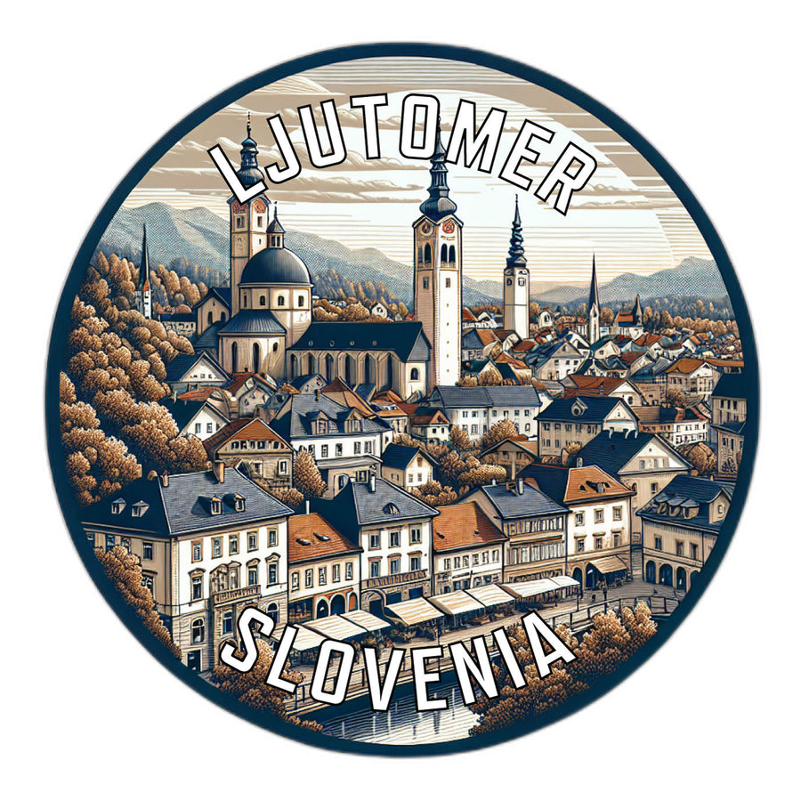 Ljutomer Slovenia Souvenir Die Cut Flat Magnet Image 1