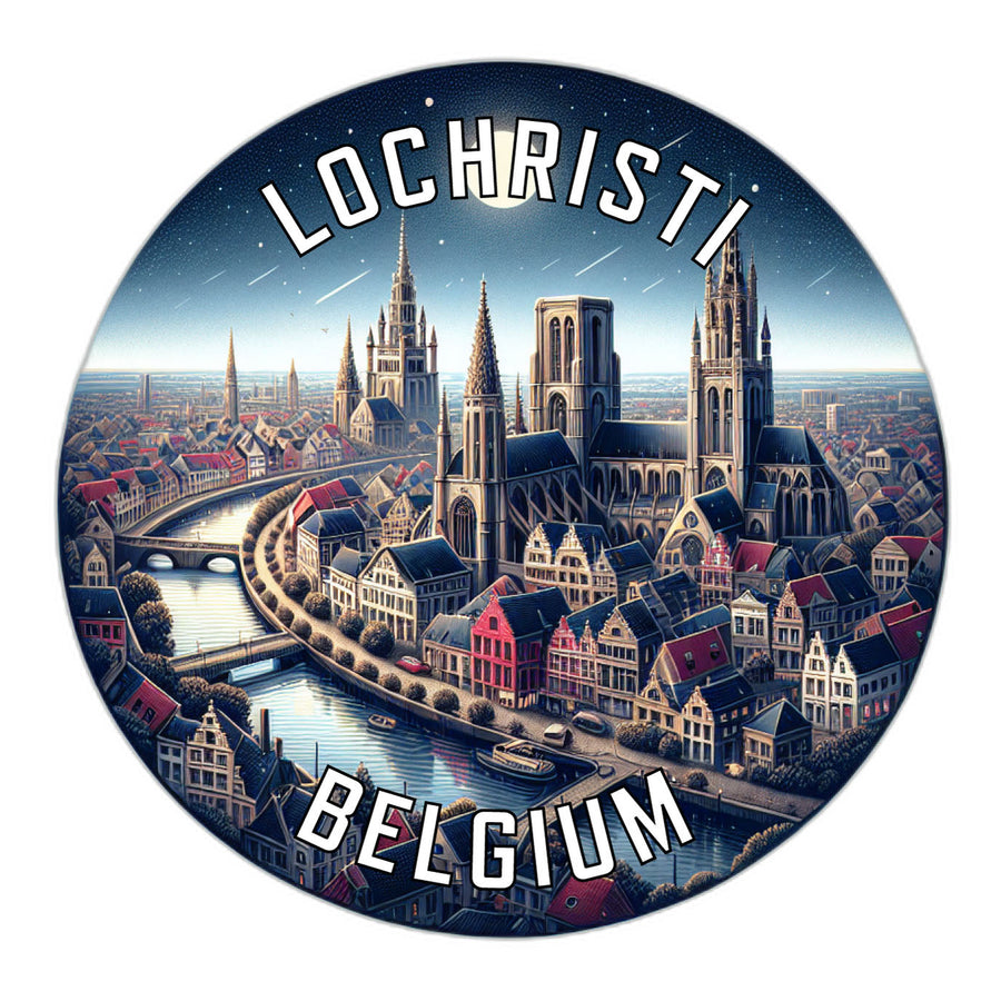 Lochristi Belgium Souvenir Die Cut Flat Magnet Image 1