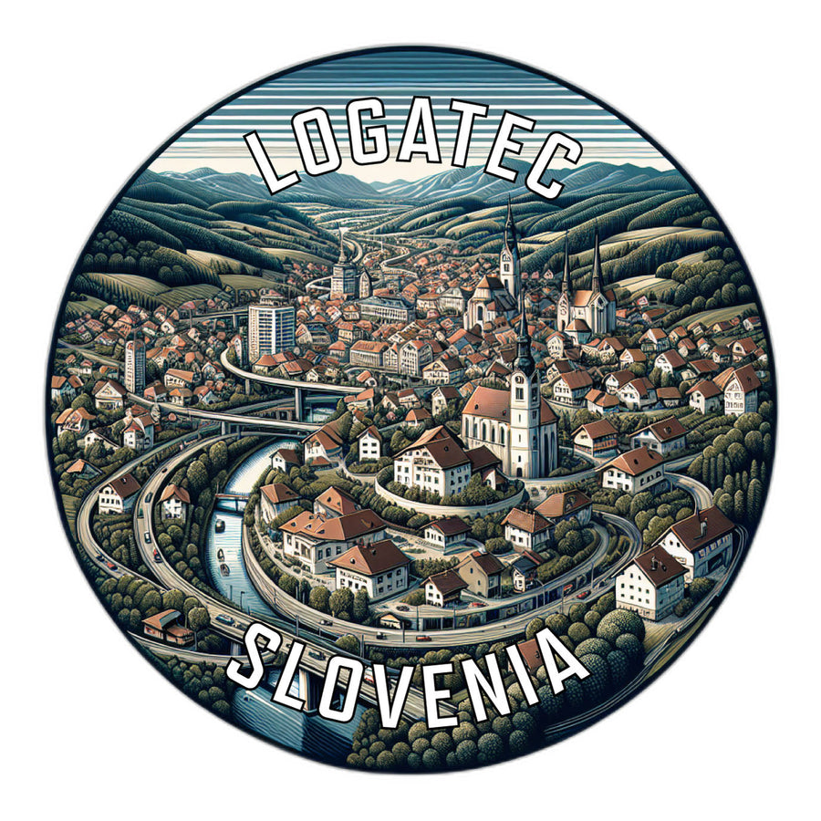 Logatec Slovenia Souvenir Die Cut Flat Magnet Image 1