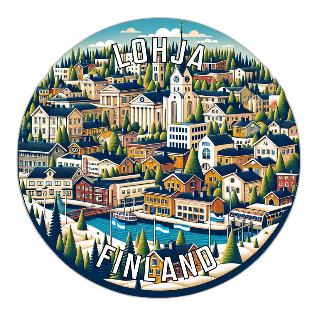 Lohja Finland Souvenir Die Cut Flat Magnet Image 1