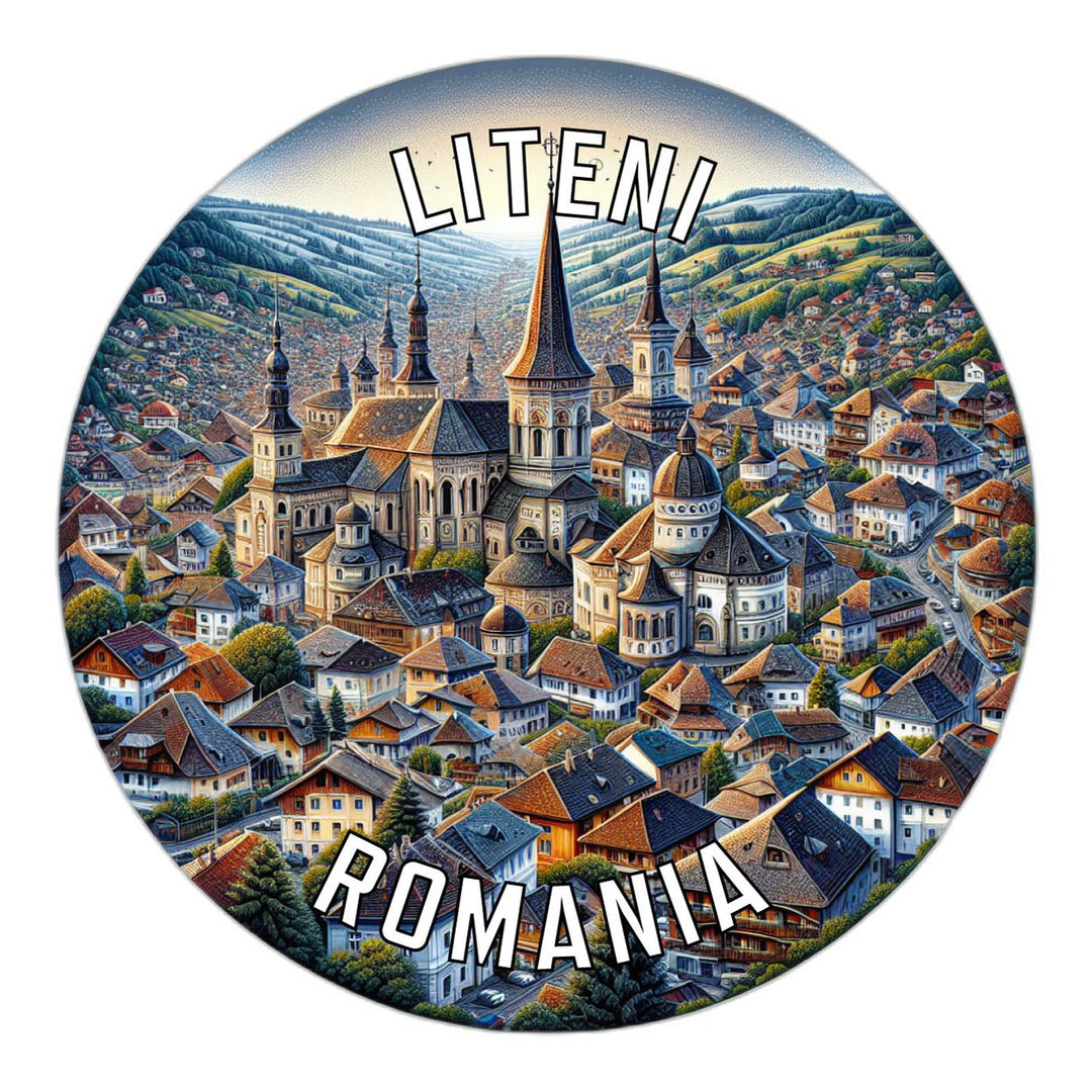 Liteni Romania Souvenir Die Cut Flat Magnet Image 1