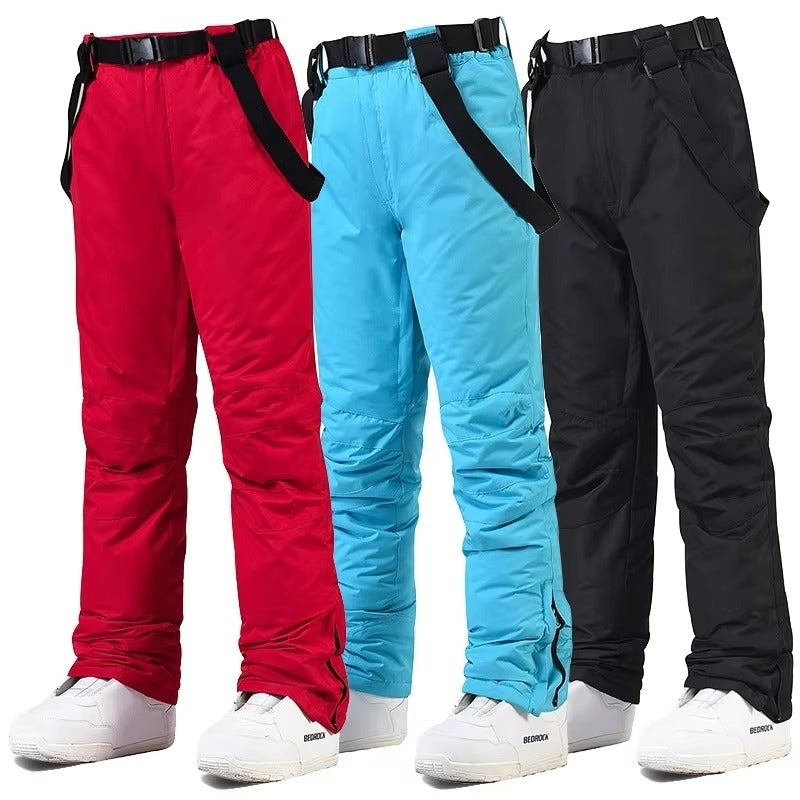 Winter Ski Pants for Men and Women Waterproof Windproof Snowboard Bibs Image 1