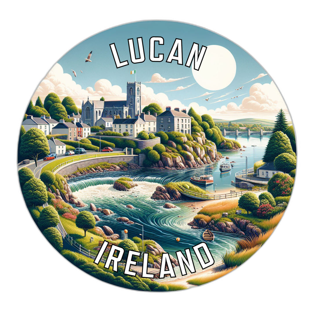 Lucan Ireland Souvenir Die Cut Flat Magnet Image 1