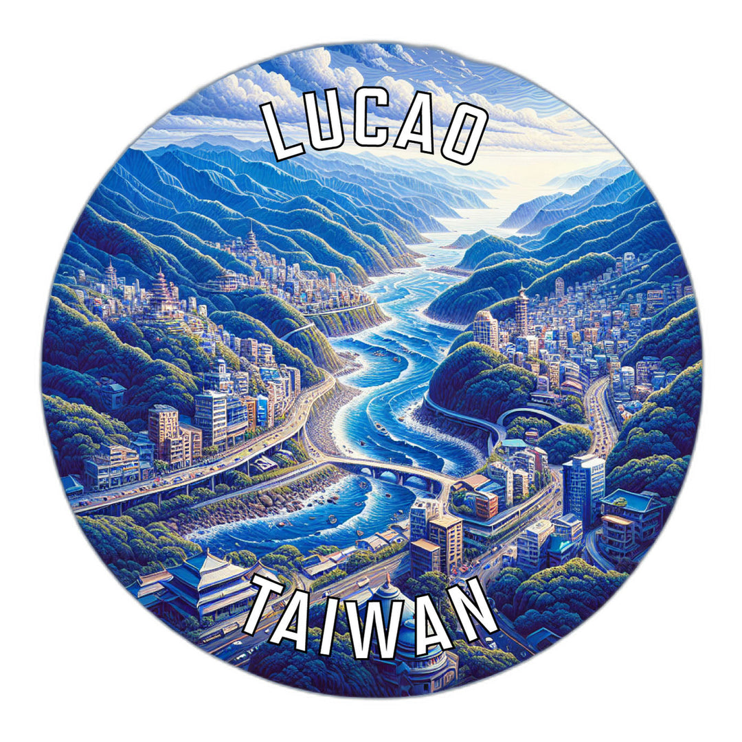 Lucao Taiwan Souvenir Die Cut Flat Magnet Image 1