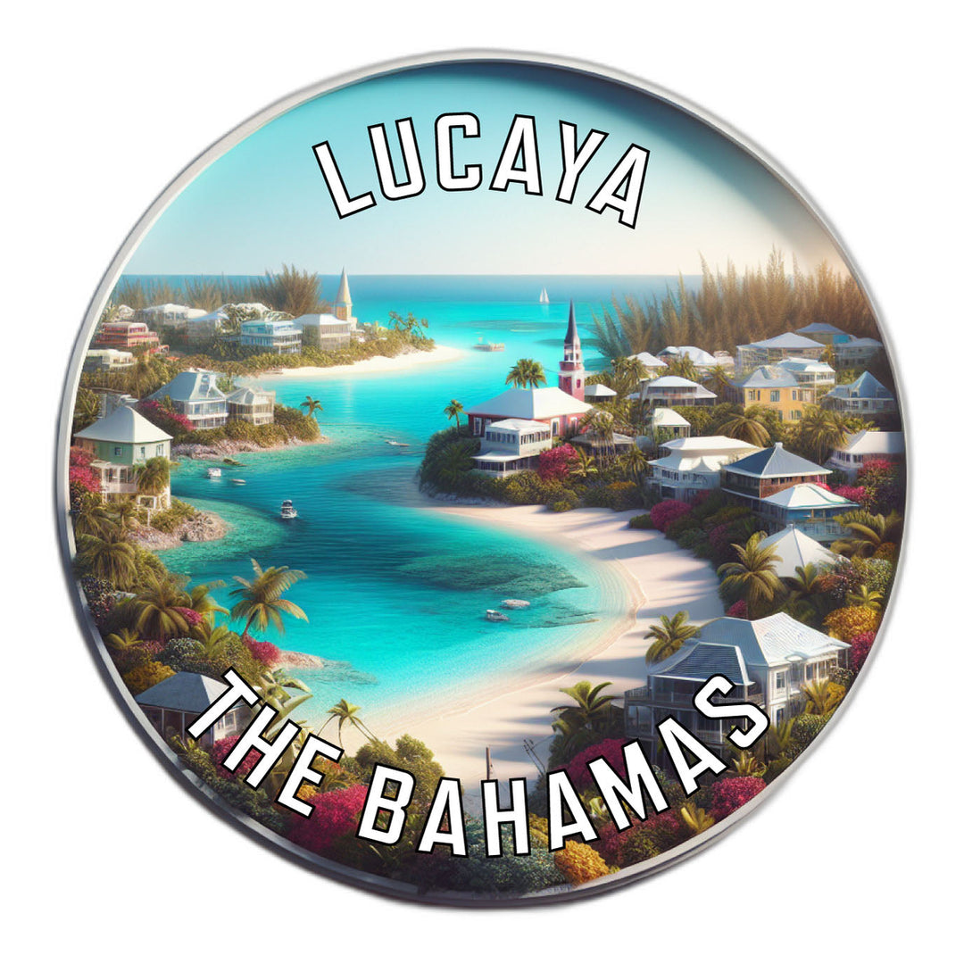 Lucaya The Bahamas Souvenir Die Cut Flat Magnet Image 1