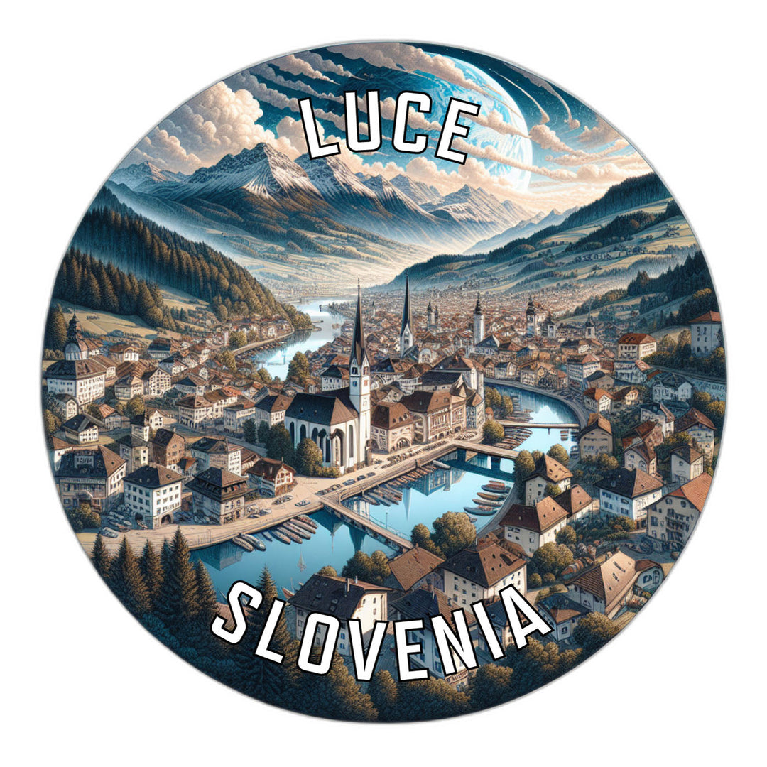 Luce Slovenia Souvenir Die Cut Flat Magnet Image 1