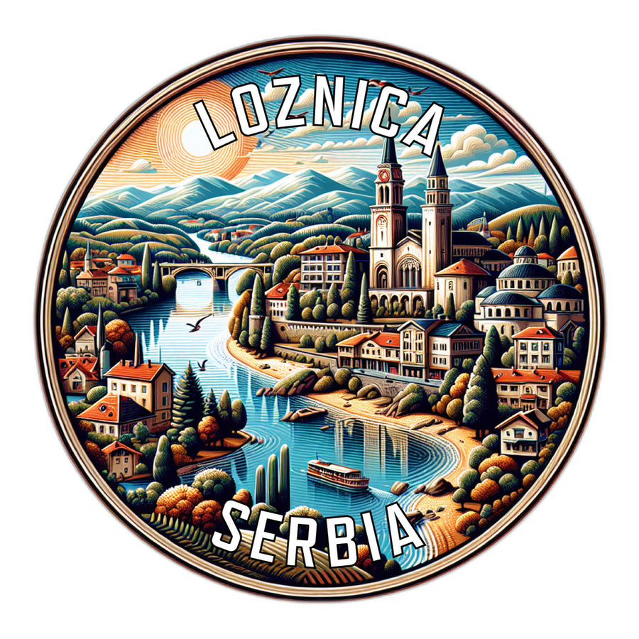 Loznica Serbia Souvenir Die Cut Flat Magnet Image 1