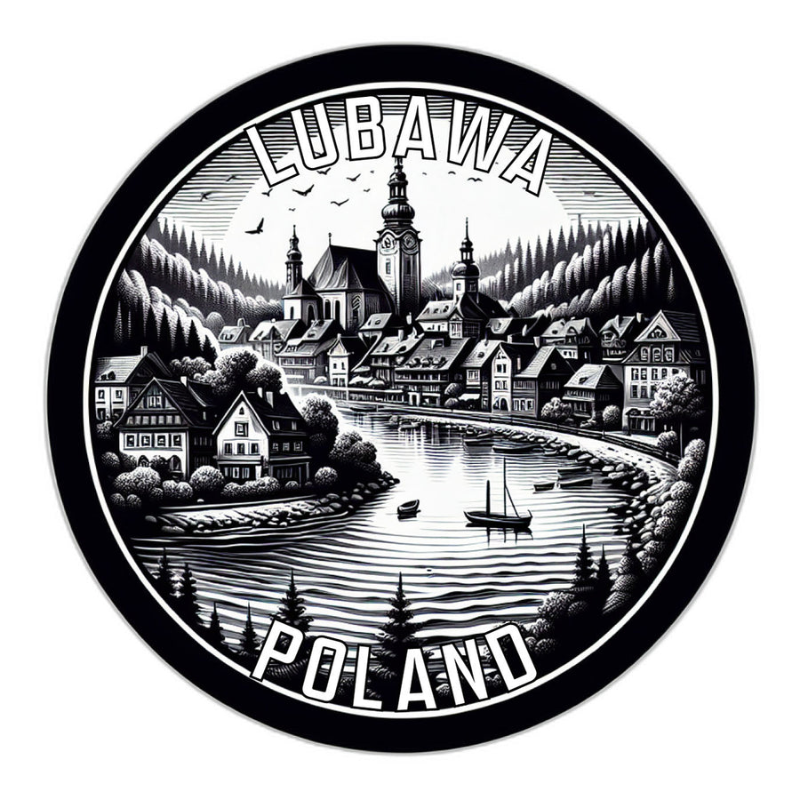 Lubawa Poland Souvenir Die Cut Flat Magnet Image 1