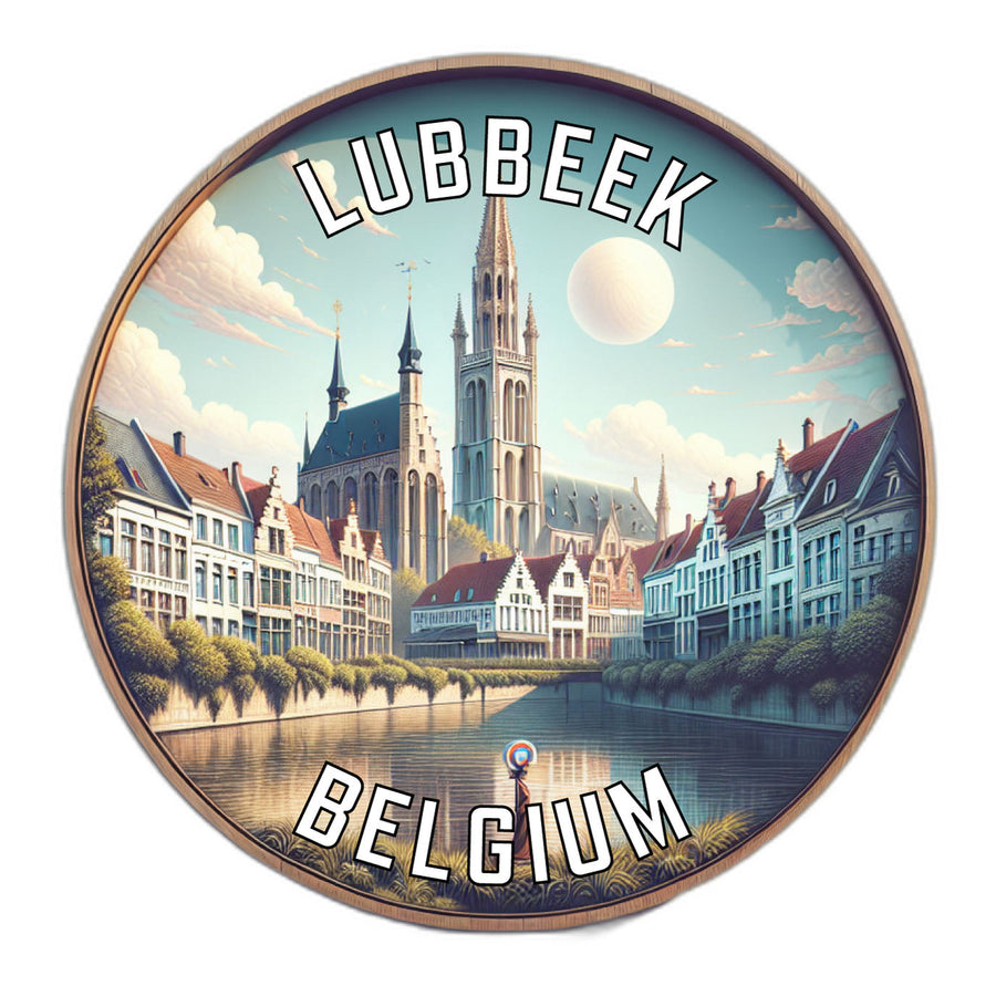 Lubbeek Belgium Souvenir Die Cut Flat Magnet Image 1