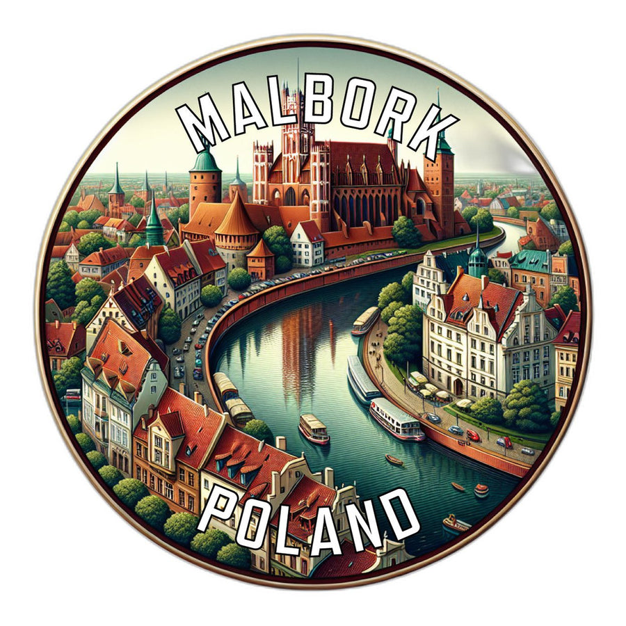 Malbork Poland Souvenir Die Cut Flat Magnet Image 1