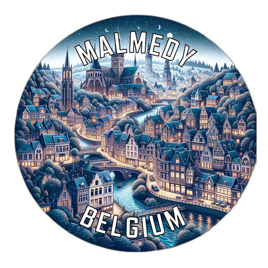 Malmedy Belgium Souvenir Die Cut Flat Magnet Image 1