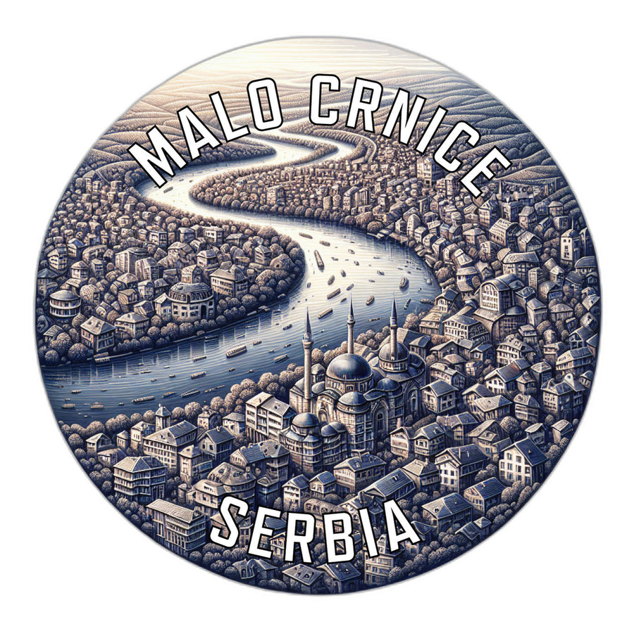 Malo Crnice Serbia Souvenir Die Cut Flat Magnet Image 1