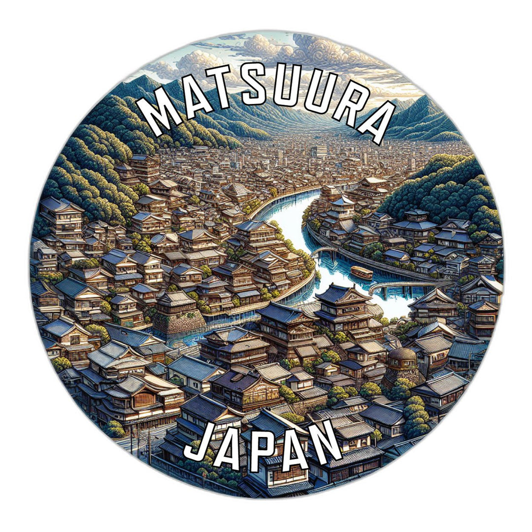 Matsuura Japan Souvenir Die Cut Flat Magnet Image 1