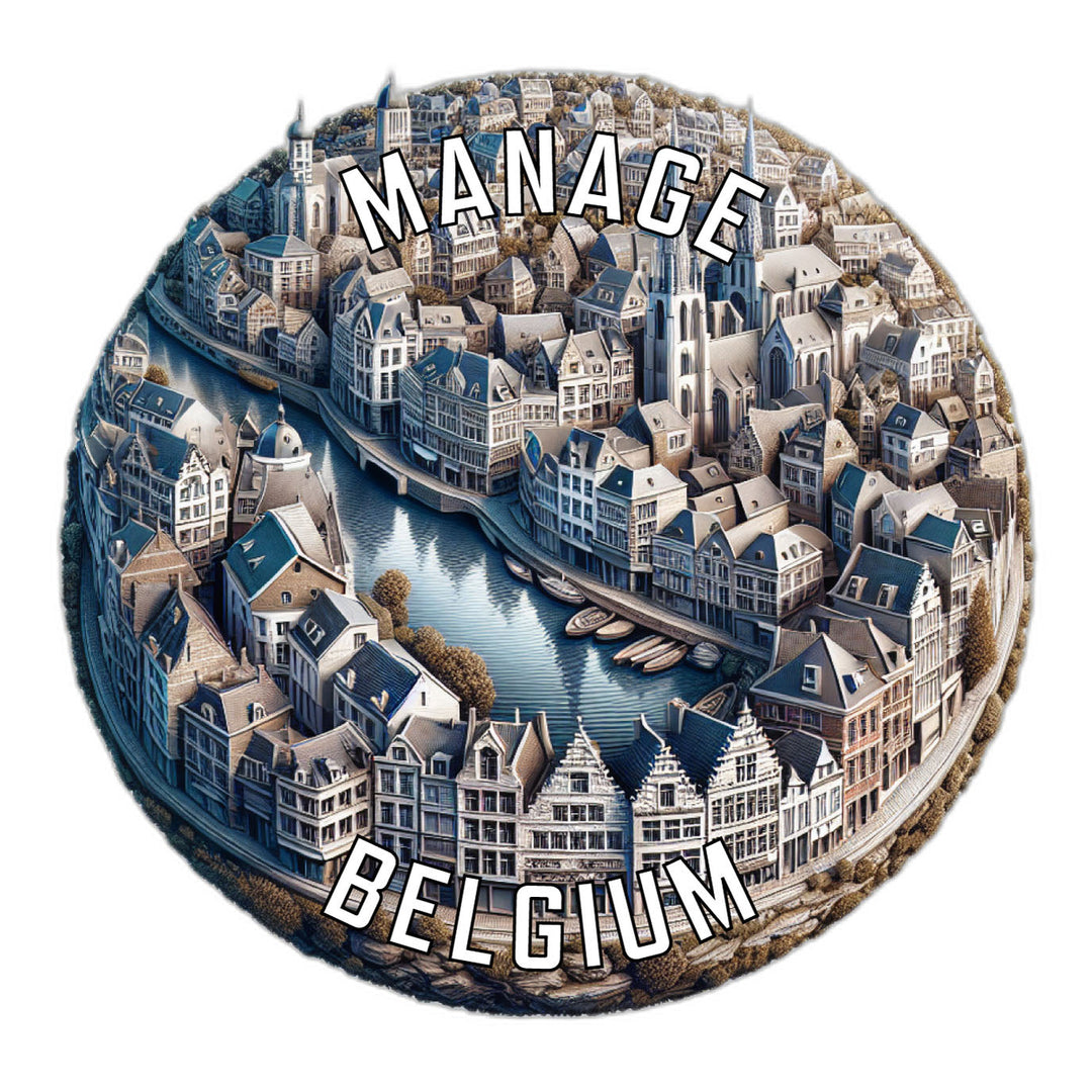 Manage Belgium Souvenir Die Cut Flat Magnet Image 1