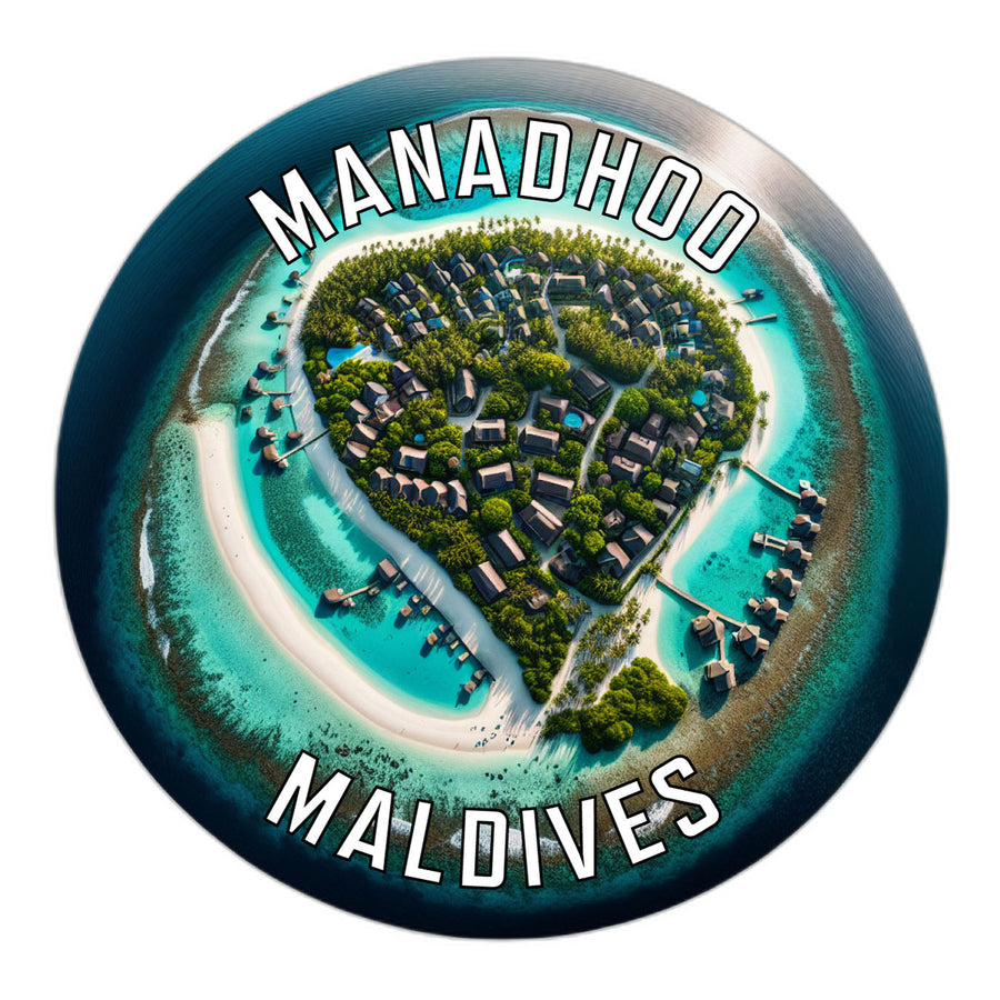 Manadhoo Maldives Souvenir Die Cut Flat Magnet Image 1