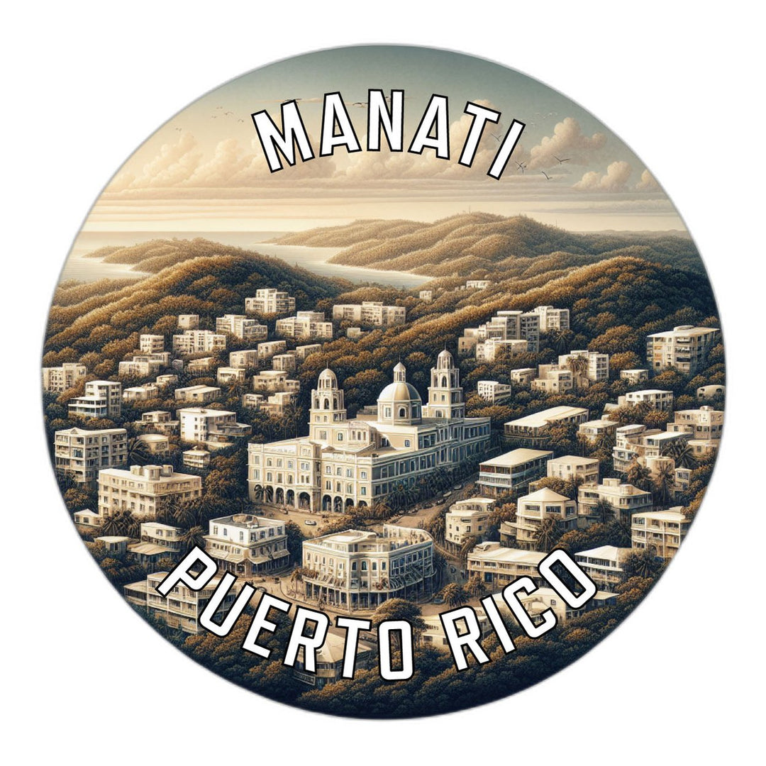 Manati Puerto Rico Souvenir Die Cut Flat Magnet Image 1