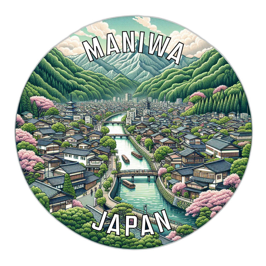 Maniwa Japan Souvenir Die Cut Flat Magnet Image 1