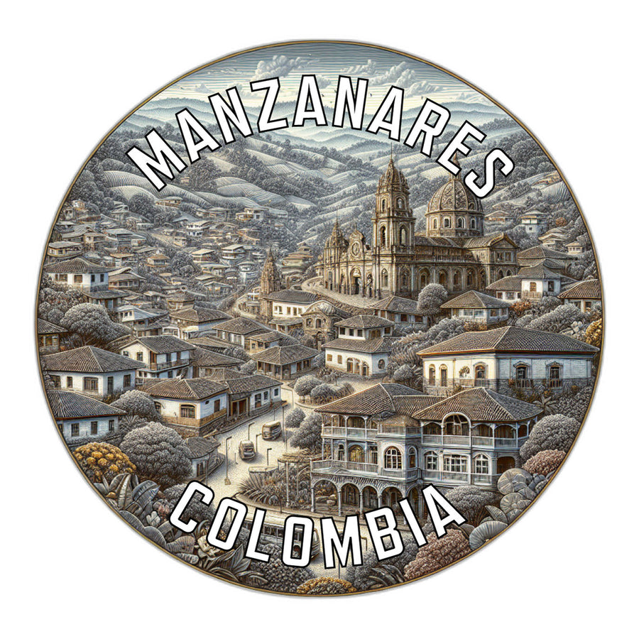 Manzanares Colombia Souvenir Die Cut Flat Magnet Image 1