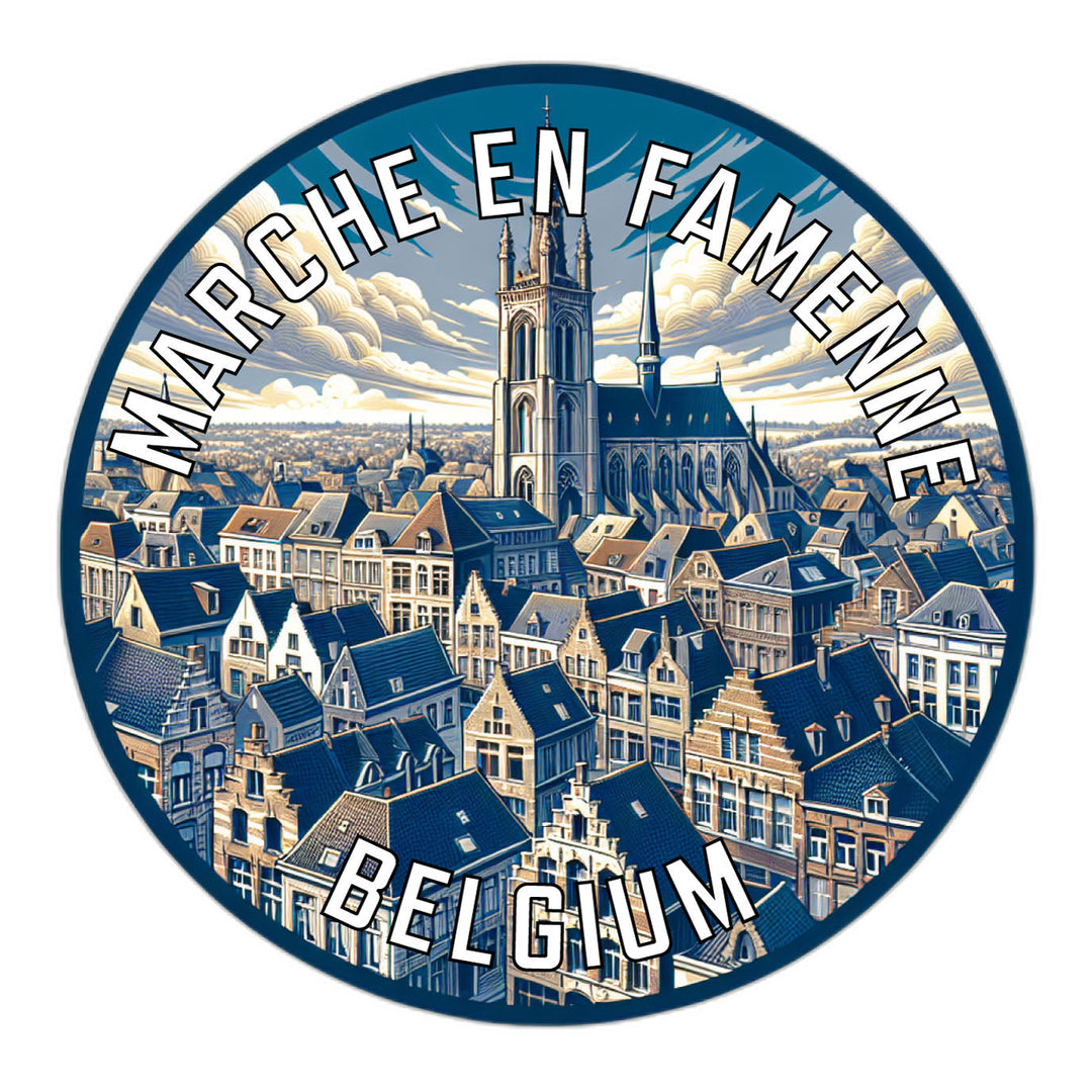 Marche en Famenne Belgium Souvenir Die Cut Flat Magnet Image 1