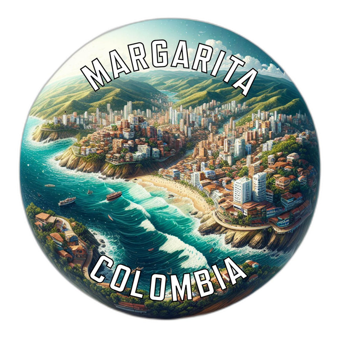 Margarita Colombia Souvenir Die Cut Flat Magnet Image 1