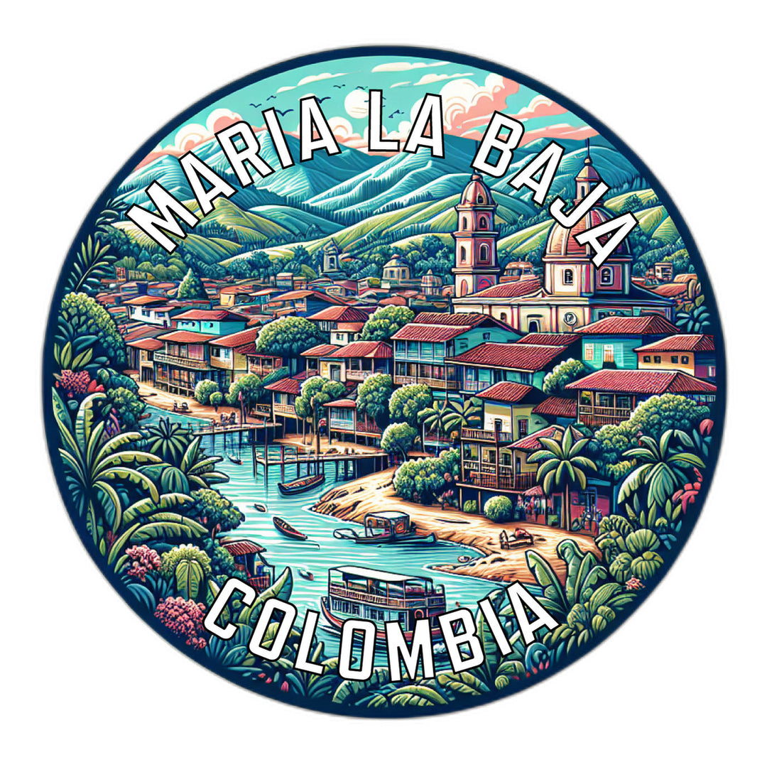 Maria la Baja Colombia Souvenir Die Cut Flat Magnet Image 1