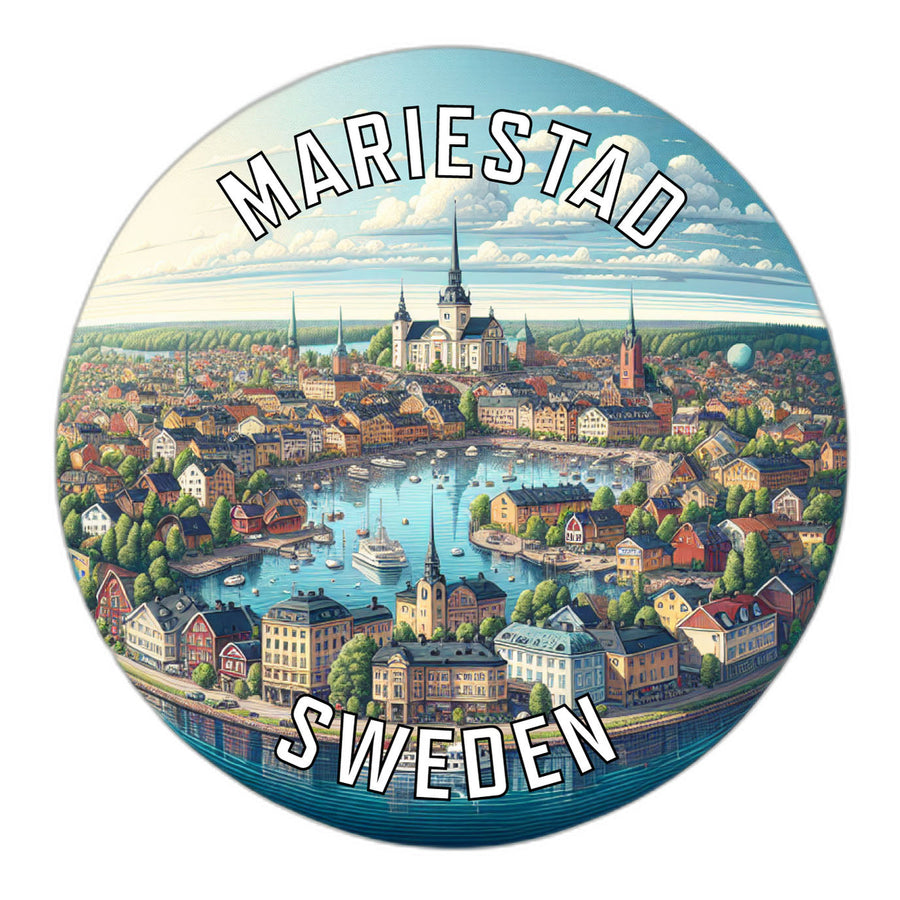 Mariestad Sweden Souvenir Die Cut Flat Magnet Image 1