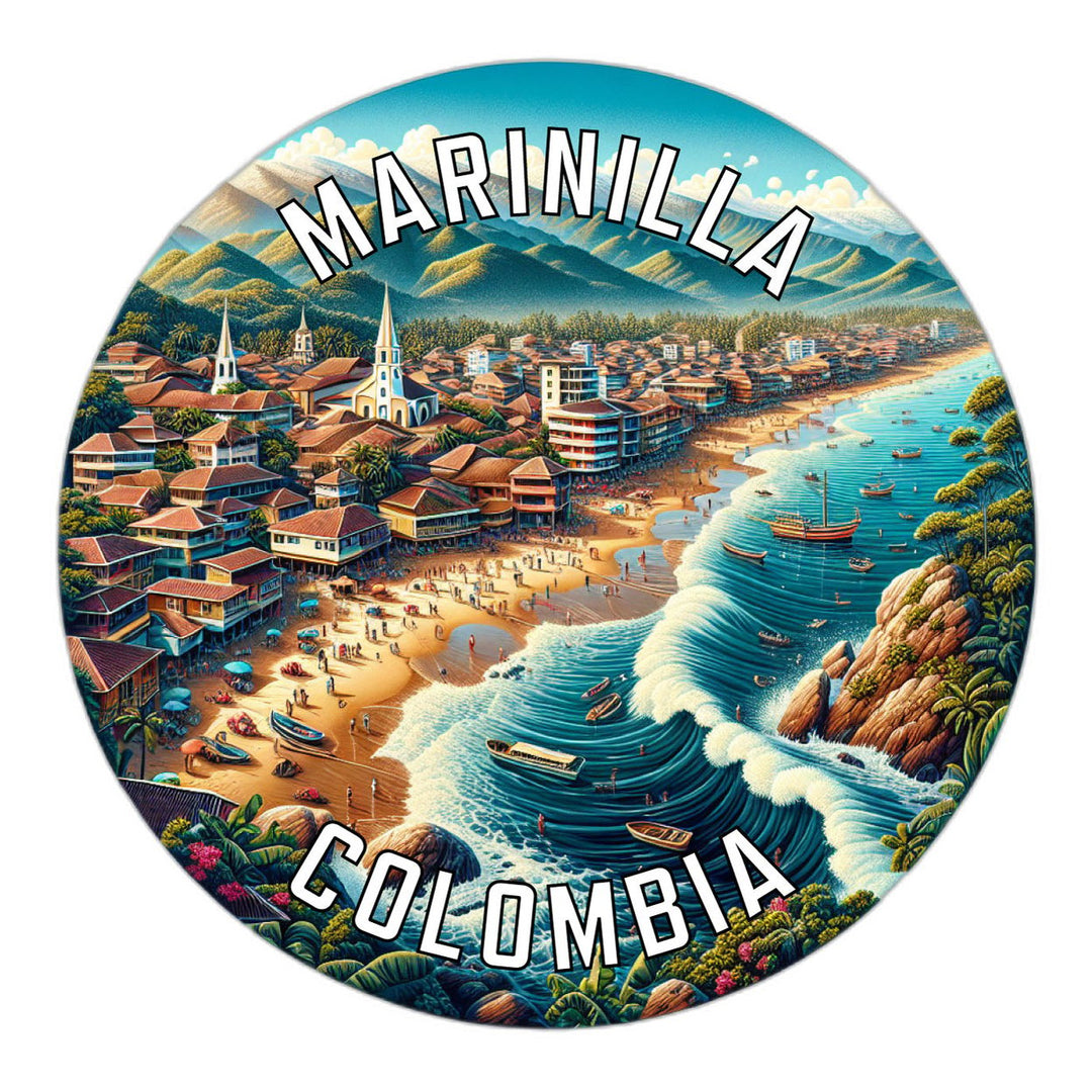 Marinilla Colombia Souvenir Die Cut Flat Magnet Image 1