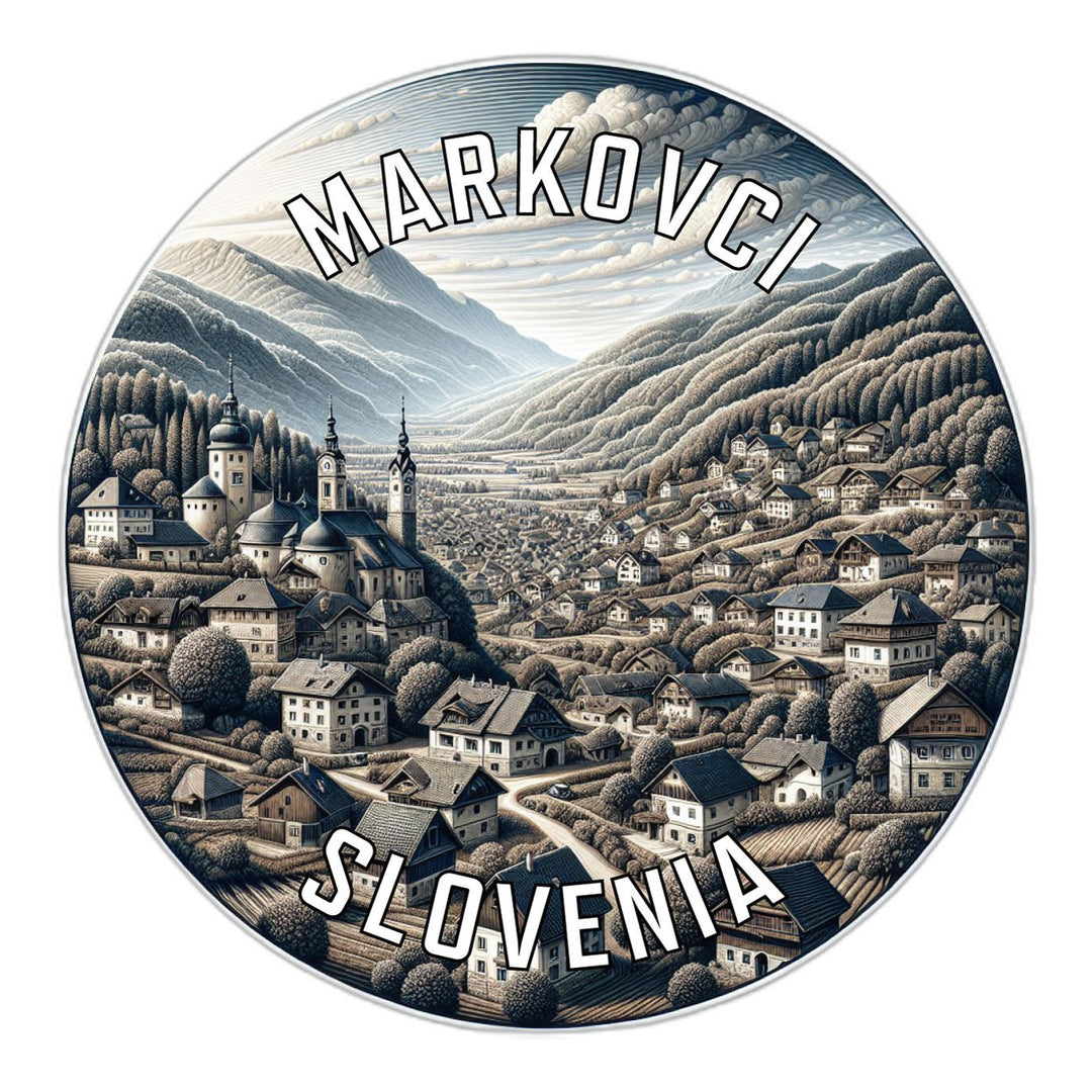 Markovci Slovenia Souvenir Die Cut Flat Magnet Image 1