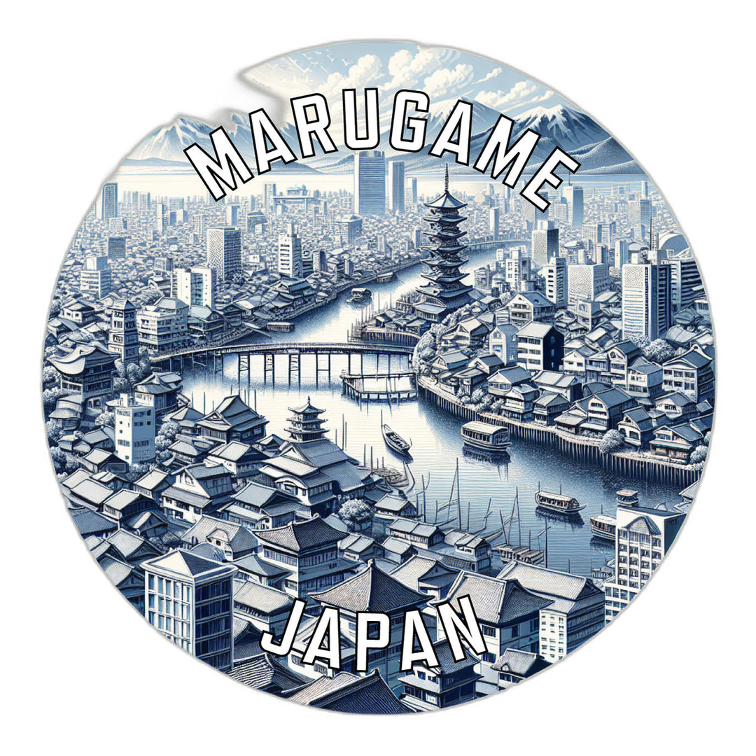 Marugame Japan Souvenir Die Cut Flat Magnet Image 1