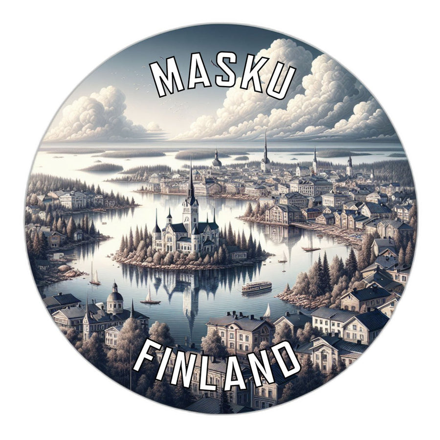 Masku Finland Souvenir Die Cut Flat Magnet Image 1