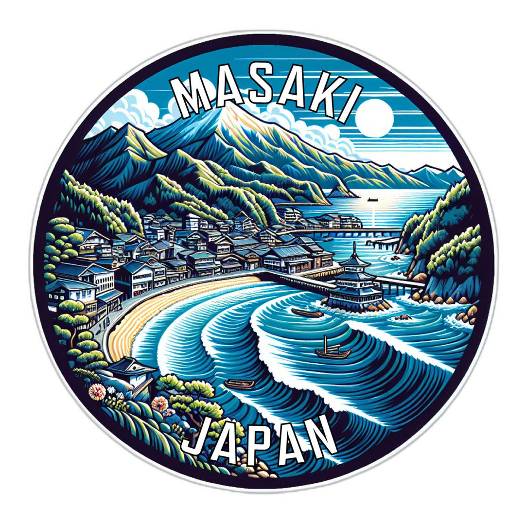 Masaki Japan Souvenir Die Cut Flat Magnet Image 1