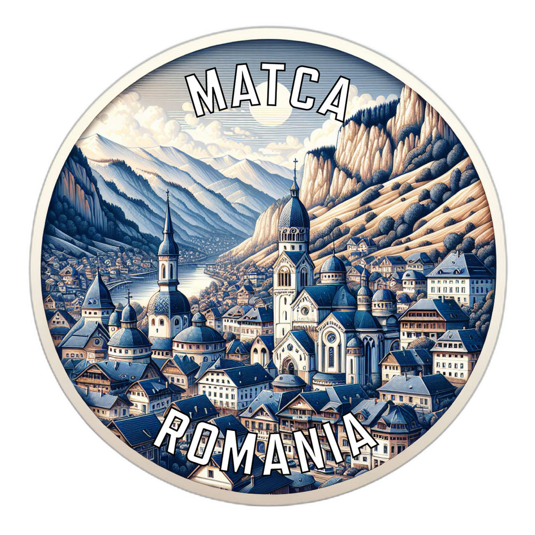 Matca Romania Souvenir Die Cut Flat Magnet Image 1