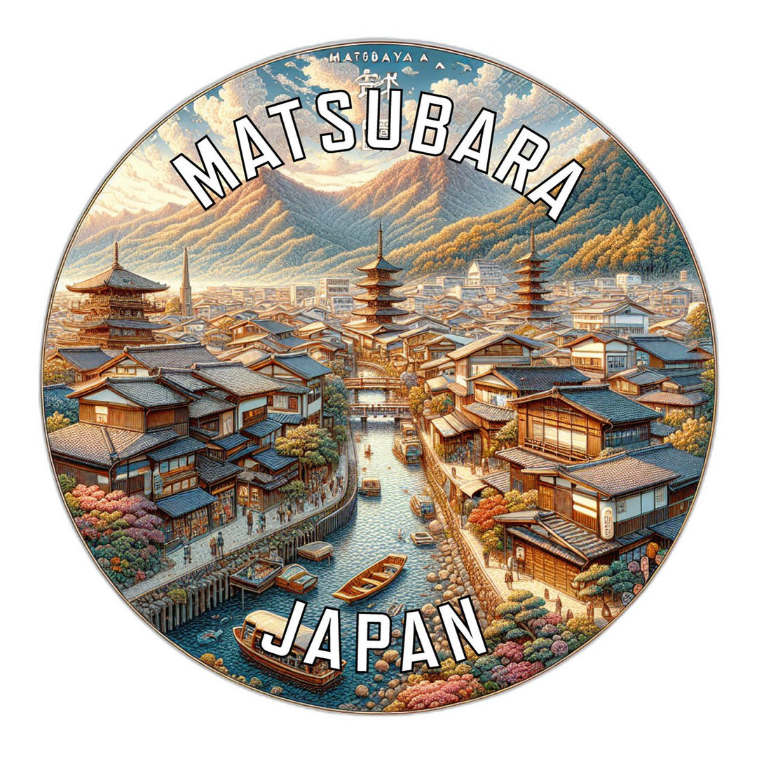 Matsubara Japan Souvenir Die Cut Flat Magnet Image 1