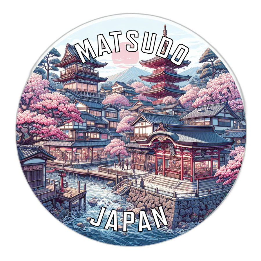 Matsudo Japan Souvenir Die Cut Flat Magnet Image 1