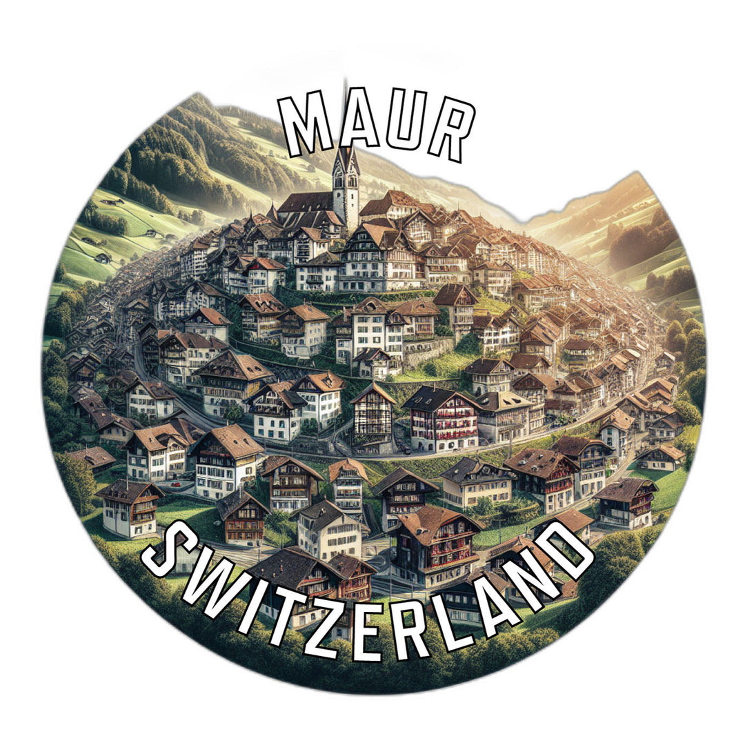 Maur Switzerland Souvenir Die Cut Flat Magnet Image 1