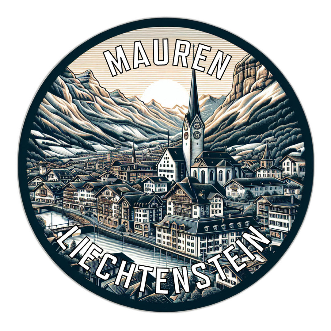 Mauren Liechtenstein Souvenir Die Cut Flat Magnet Image 1