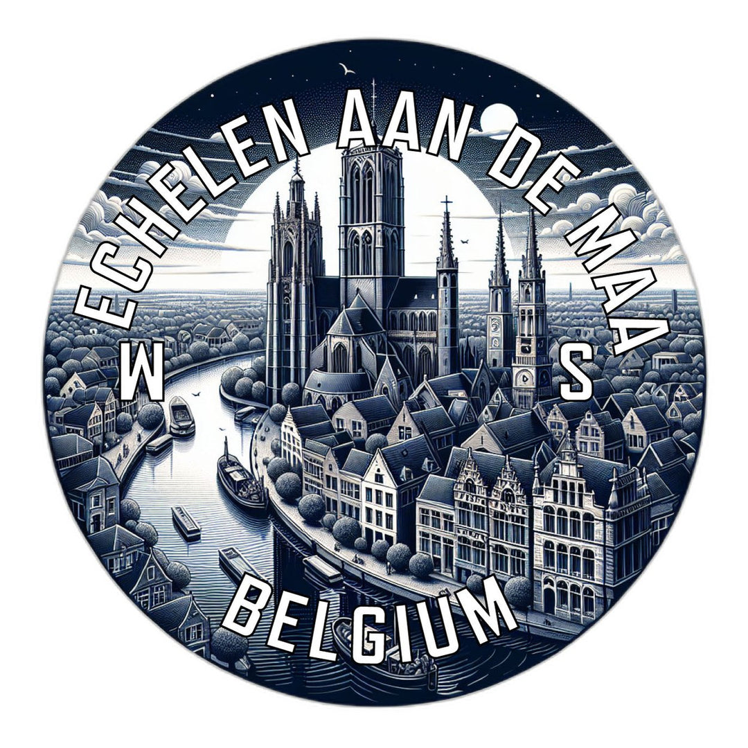 Mechelen aan de Maas Belgium Souvenir Die Cut Flat Magnet Image 1