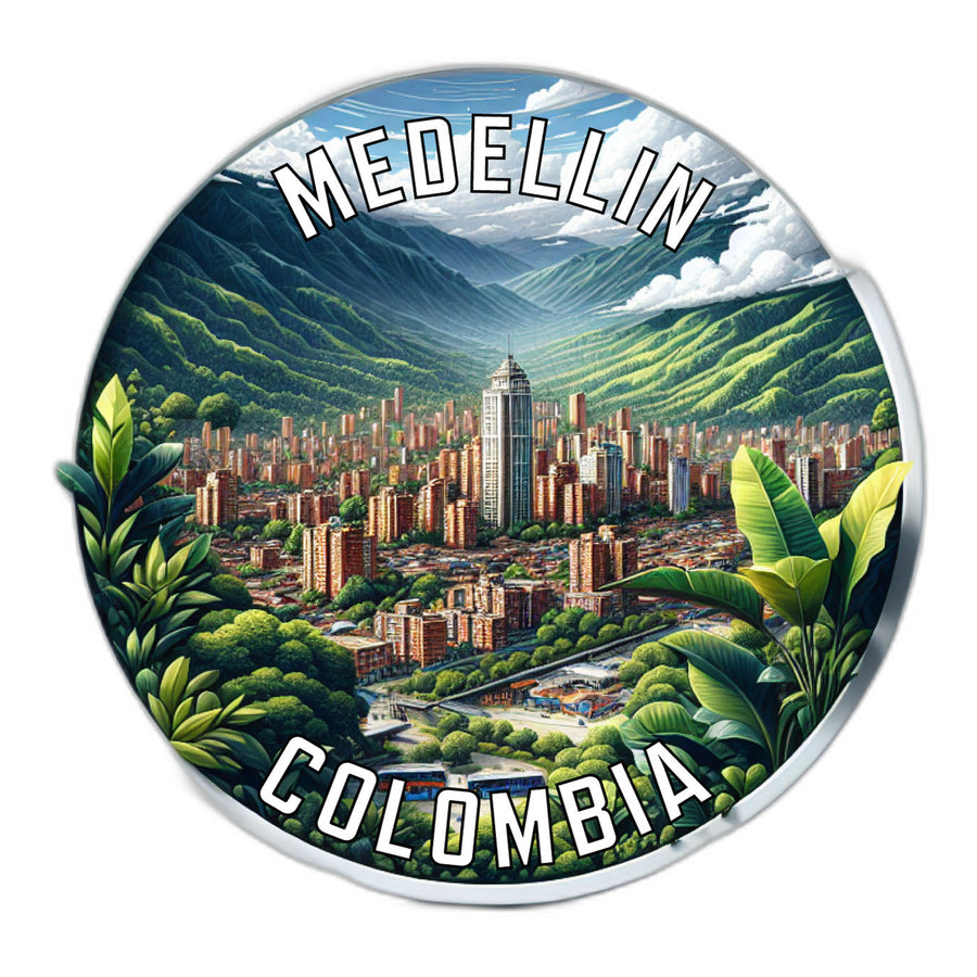 Medellin Colombia Souvenir Die Cut Flat Magnet Image 1