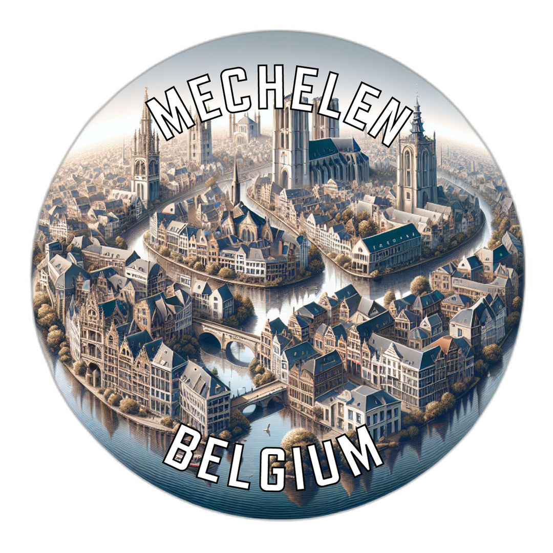 Mechelen Belgium Souvenir Die Cut Flat Magnet Image 1