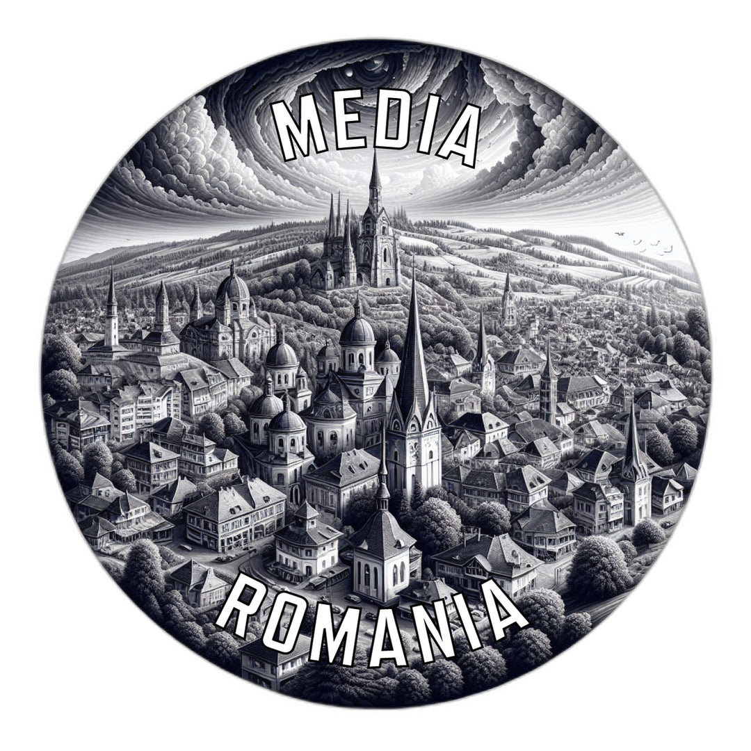 Media Romania Souvenir Die Cut Flat Magnet Image 1