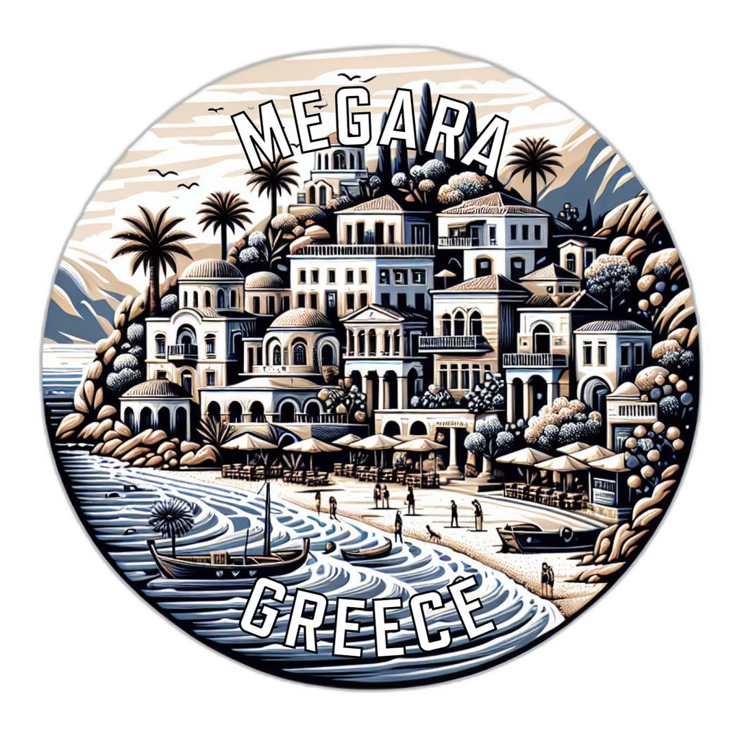 Megara Greece Souvenir Die Cut Flat Magnet Image 1